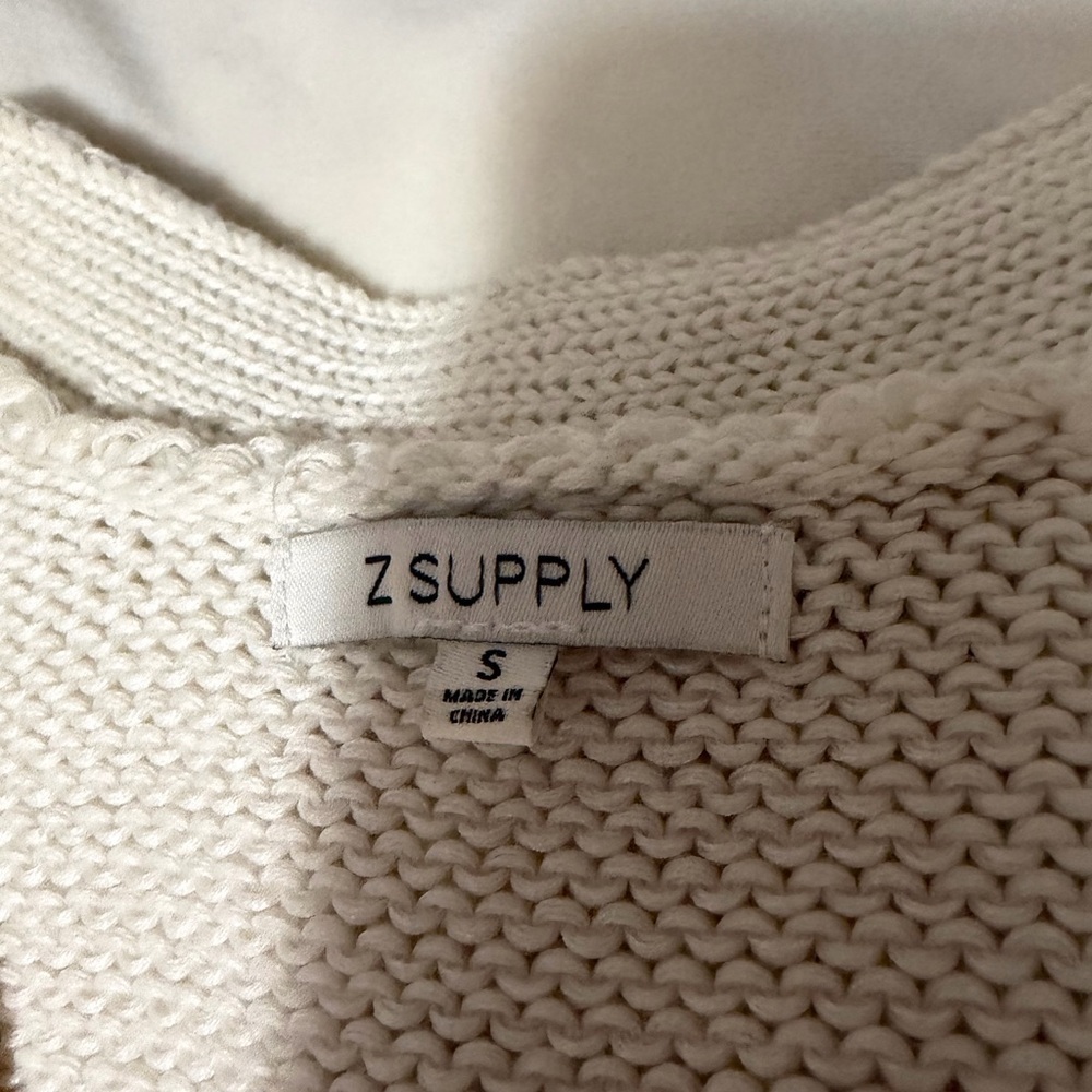Z Supply Roped In Sweater Vest in Sandstone Women’s Small - Picture 4 of 6